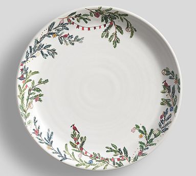 Christmas in the Country Stoneware Dinner Plates - Set of 4 | Pottery Barn (US)