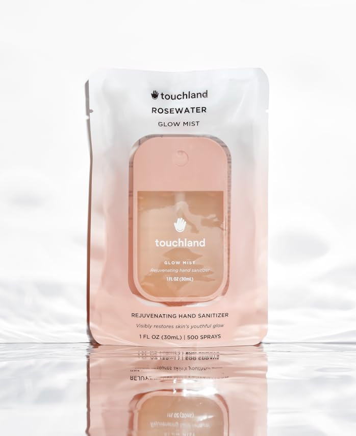 Glow Mist Rejuvenating Hand Sanitizer | Rosewater scented | 500-Sprays each, 1FL OZ (Set of 1) | Amazon (US)