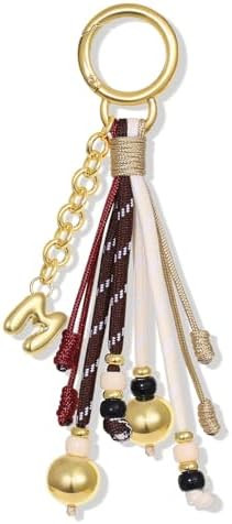 KissYan Initial Bag Charm for Women, Colorful Rope Purse Keychain With Bubble Puffy Letter, Daint... | Amazon (US)