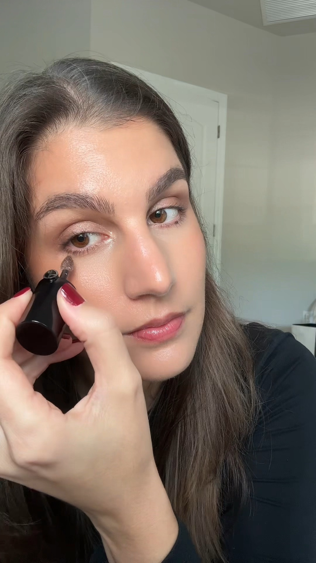 Easy eye makeup with Armani Beauty shimmer eye tints - great for holiday makeup or bridal makeup! Shades 10S Chestnut, 44S Blush and 12S Shell

#LTKWedding #LTKHoliday #LTKBeauty