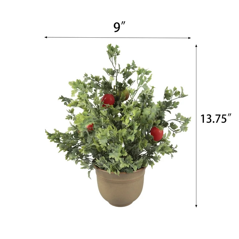 Better Homes & Gardens Faux Tomato Plant in Ceramic Vase, 14 Inch | Walmart (US)