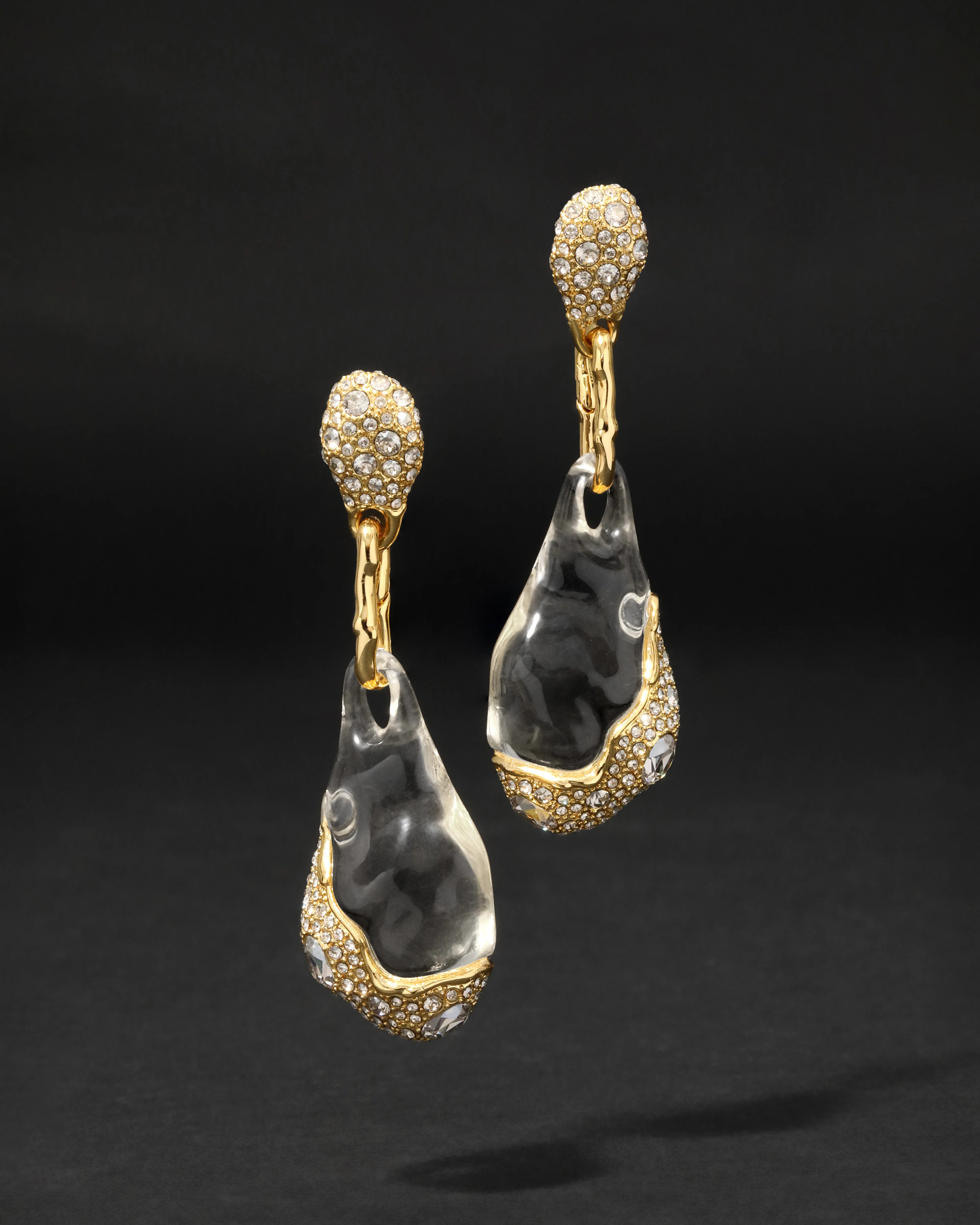 Liquid Lucite Crystal Pavé Pebble Drop Earring | Alexis Bittar
