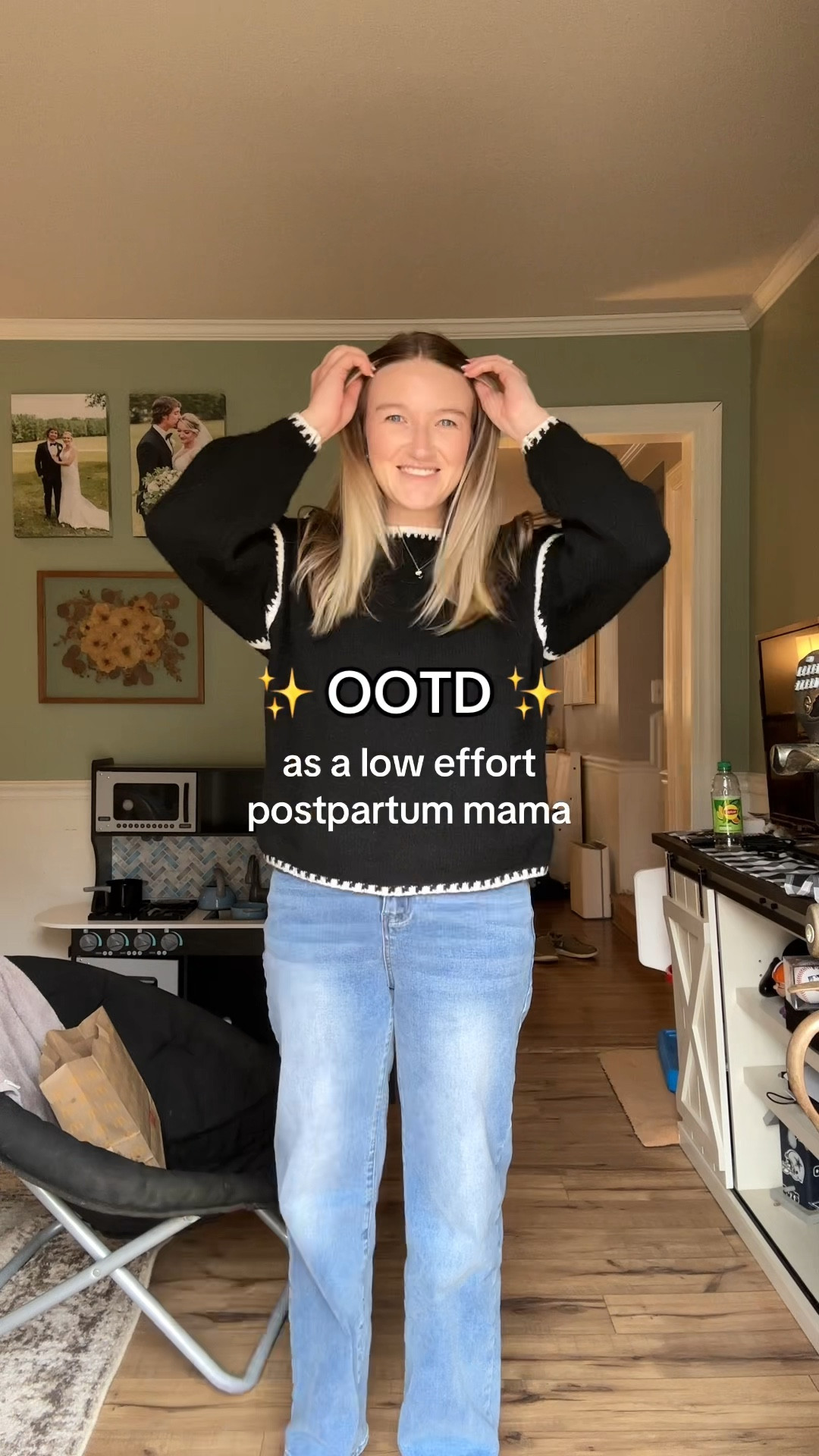 I don’t normally wear makeup either but when I do it’s ✨minimal✨ 

My sweater is on sale right now too!!

#ootd #momfit #postpartumstyle #momoutfit #momootd 

#LTKootd #LTKdayinmylife #LTKmomlife