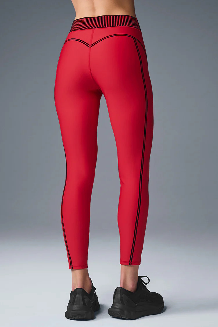Airlift High-Waist 7/8 Line Up Legging - Bold Red | Alo Yoga (US)