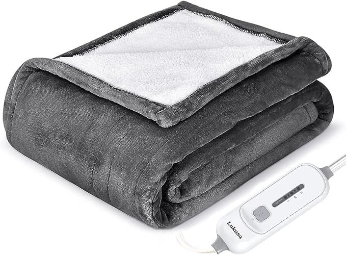 Lukasa Electric Blanket 50" x 60", Soft Cozy Sherpa Heated Blanket Machine Washable, ETL Certifie... | Amazon (CA)