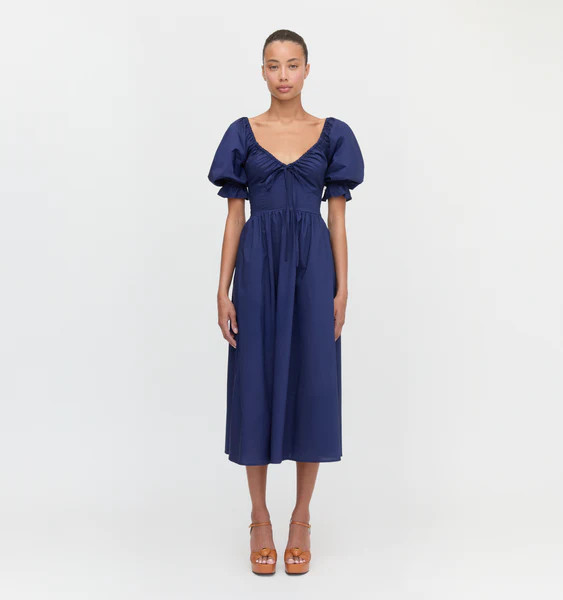 The Ophelia Dress - Navy Poplin | Hill House Home US