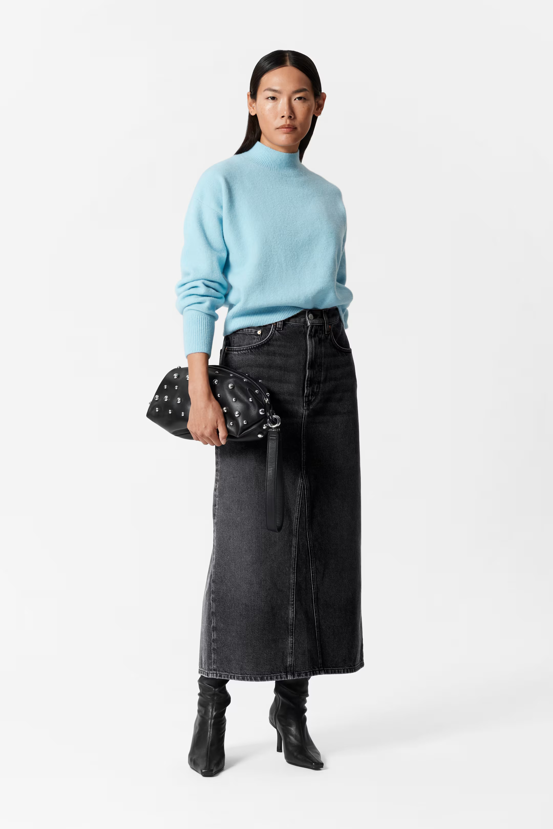 Trui met opstaande boord - Blauw - DAMES | H&M NL | H&M (DE, AT, CH, NL, FI)