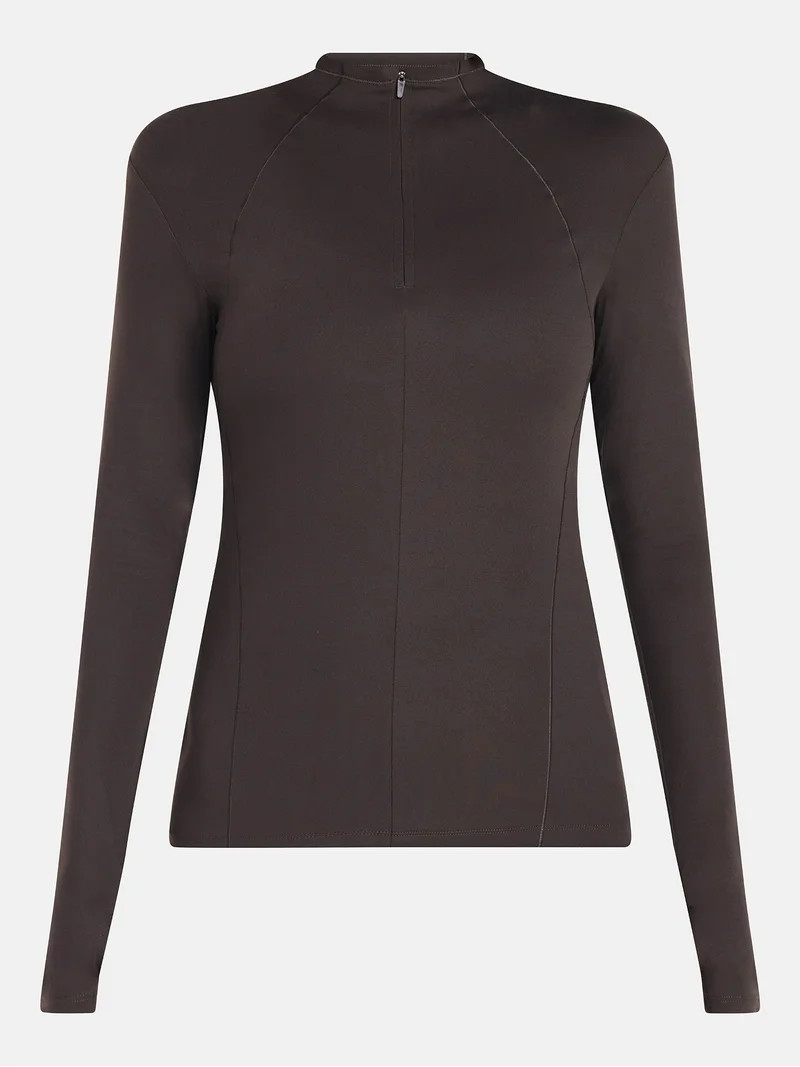 Avia Women's and Women's Plus SoftSculpt Quarter Zip Long Sleeve Top, Sizes XS-4X | Walmart (US)