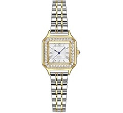 ADSBIAOYE Gold Watches for Women Dainty Square Vintage Watches Luxury Ladies Diamond Accent Dress... | Amazon (US)