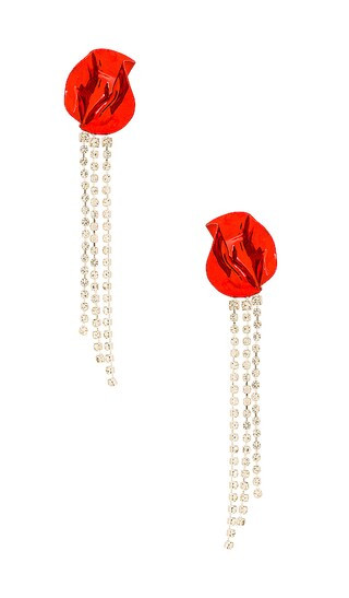 Georgia Crystal Earrings in Ruby | Revolve Clothing (Global)