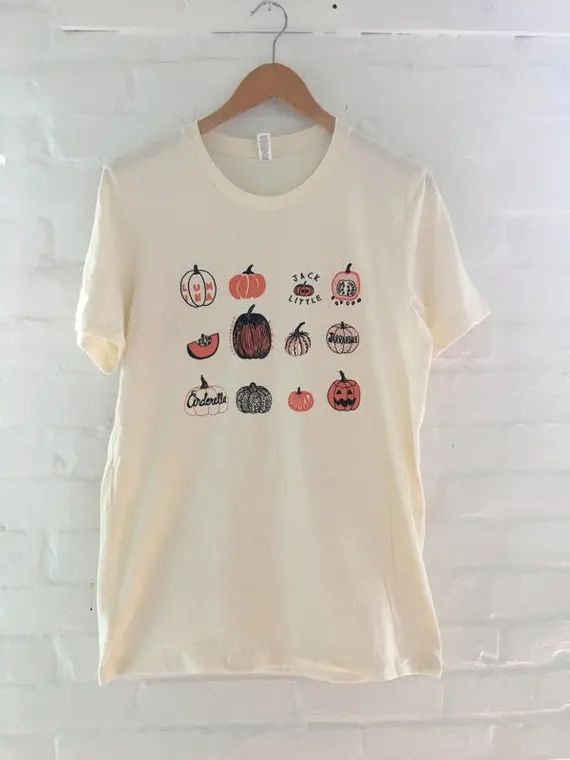 Pumpkin T-Shirt Halloween Shirt Screen Print Shirt Foodie | Etsy | Etsy (US)