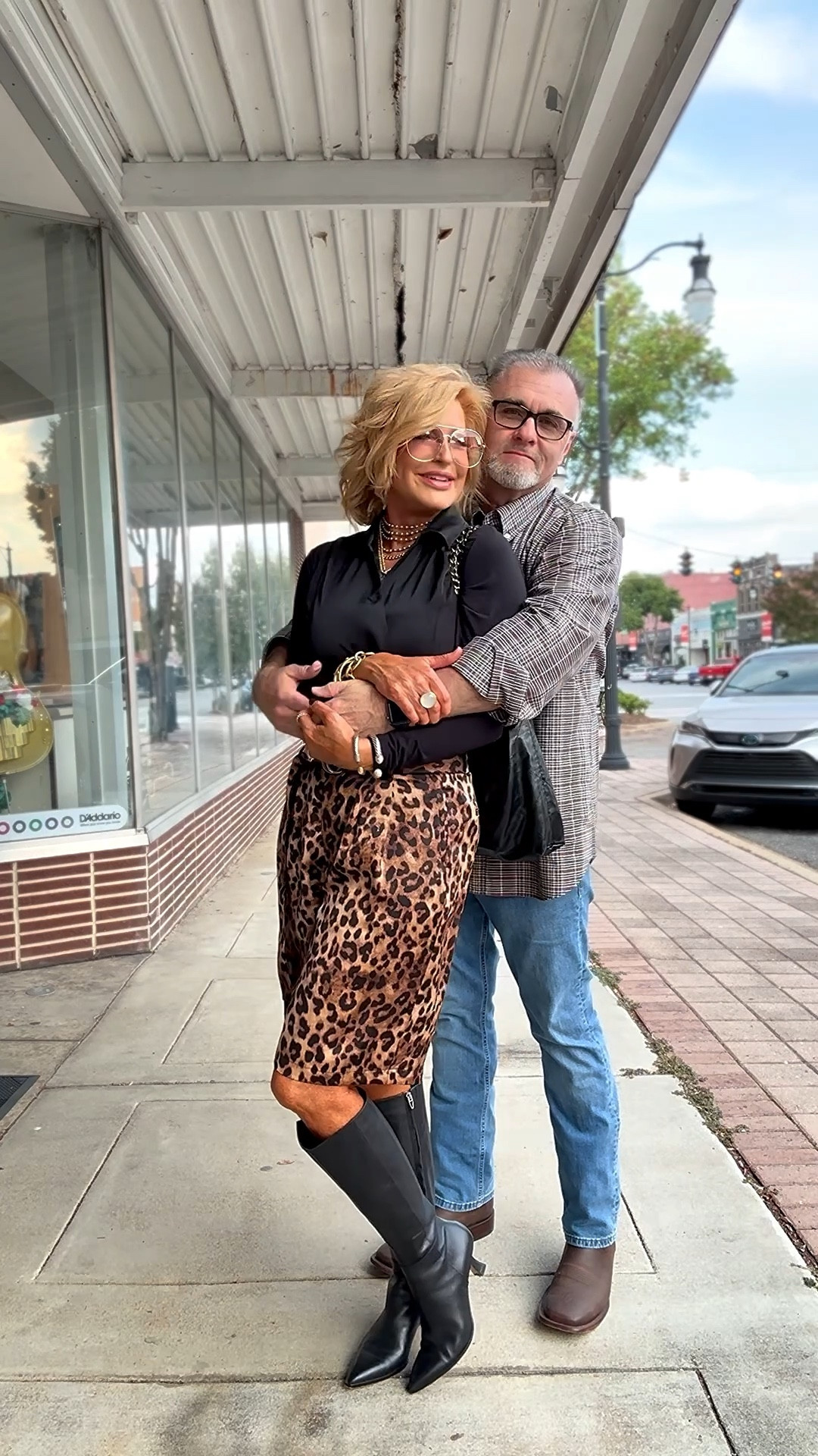 What we wore out for Mikes birthday.  Im wearing my true size med in my outfit 

#LTKShoeCrush #LTKSeasonal #LTKStyleTip