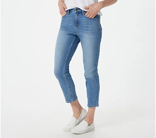 Candace Cameron Bure Regular Cropped Straight Leg Jeans | QVC