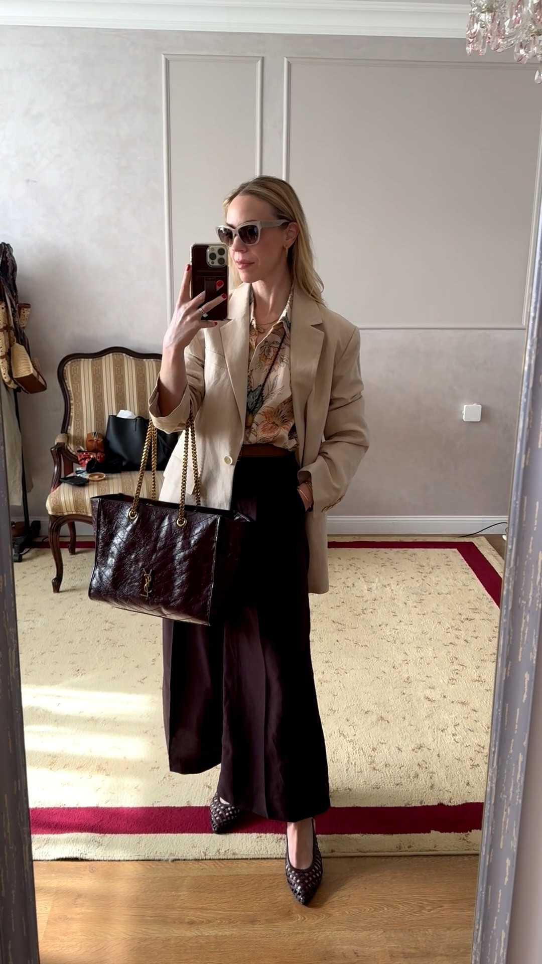 Business casual, workwear summer workwear, linen blazer, dark brown cropped linen pants, YSL burgundy handbag, style over 40

#LTKOver40 #LTKWorkwear #LTKSeasonal