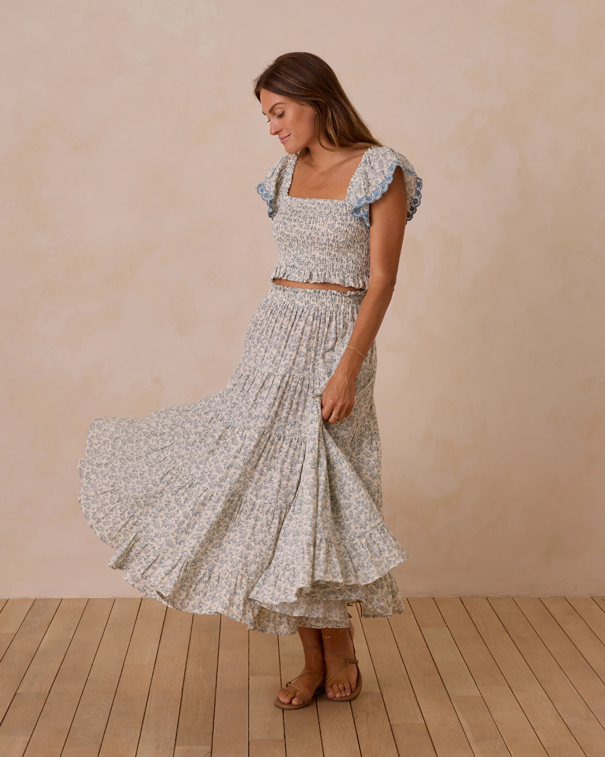Ruffle Tiered Maxi Skirt || Blossom | Rylee + Cru