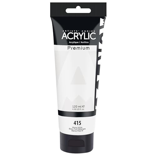 AUREUO Mixing White Acrylic Paint, 4 Fl Oz / 120ml Single Tube, Rich Pigment Art Craft Paints for Canvas, Rocks, Wood, Ceramic, Fabric - Art Supplies for Beginners, Professionals, Artists | Amazon (US)