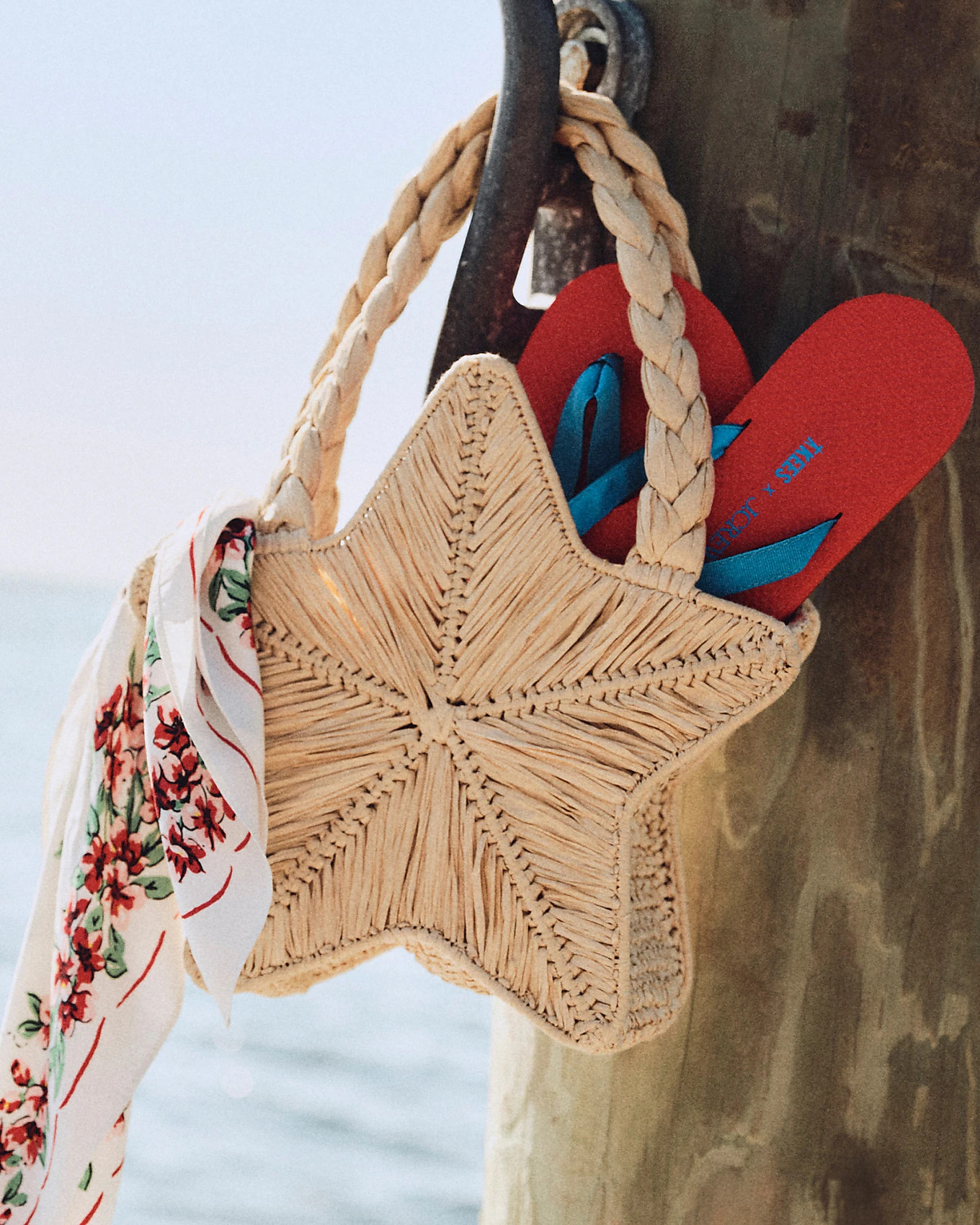 Handwoven straw starfish bag | J. Crew US
