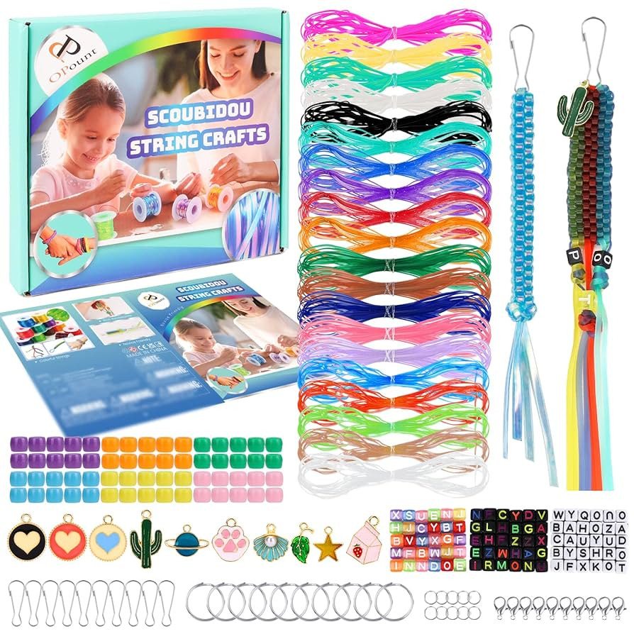 PP OPOUNT Plastic Lanyard String, 20 Rolls Boondoggle String with Instruction for Beginners and 2... | Amazon (US)