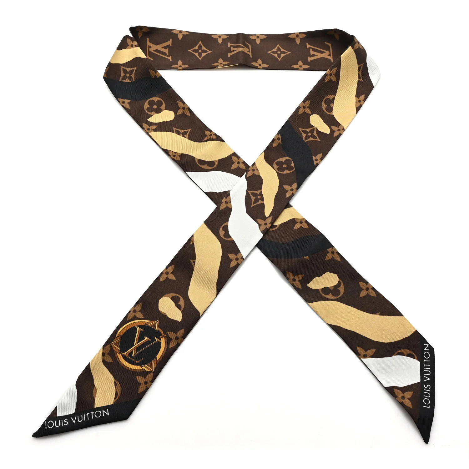 X LOL Silk Monogram BB Bandeau Gold Silver | FASHIONPHILE (US)