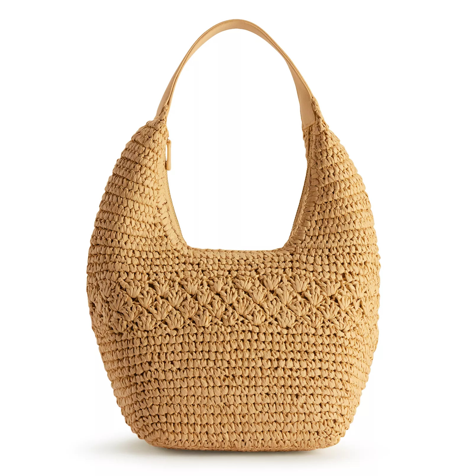 LC Lauren Conrad Olive Scallop Crochet Shoulder Bag | Kohl's