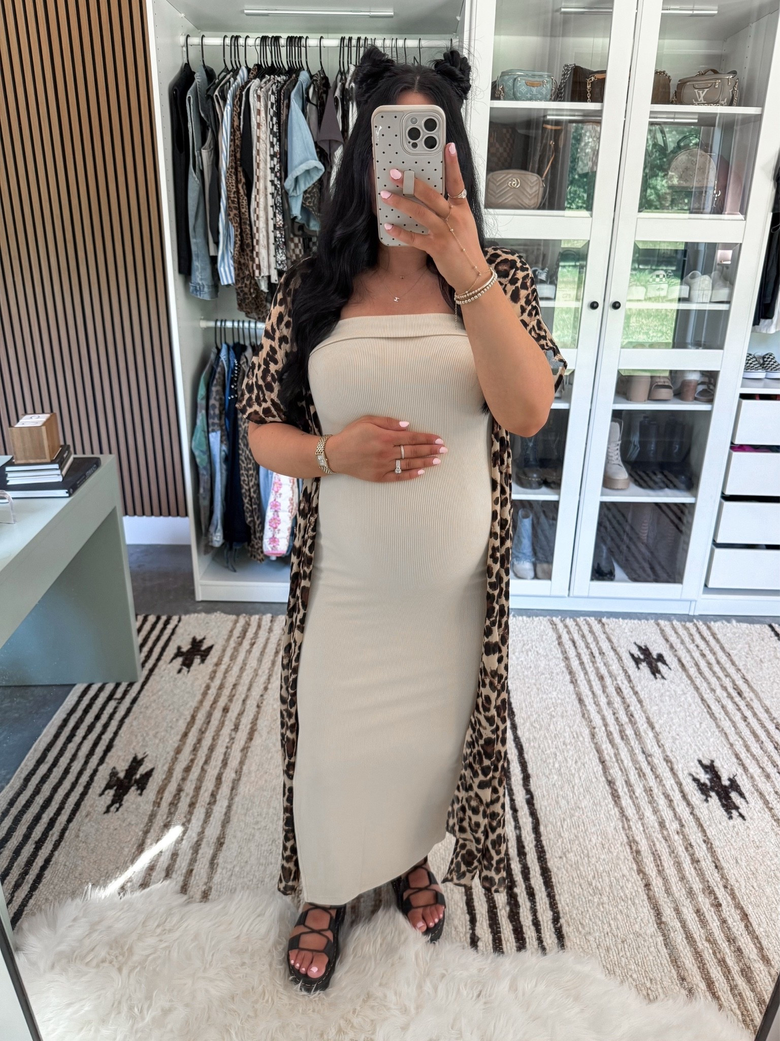Dress - small (works great with the bump!)
Kimono - small

This dress is a spring and summer must have whether you're expecting or not! It comes in so many color options & has good stretch / is so flattering! I paired it with this leopard print kimono and my strappy platform doc martens sandals. 🖤

#LTKSeasonal #LTKootd #LTKBump