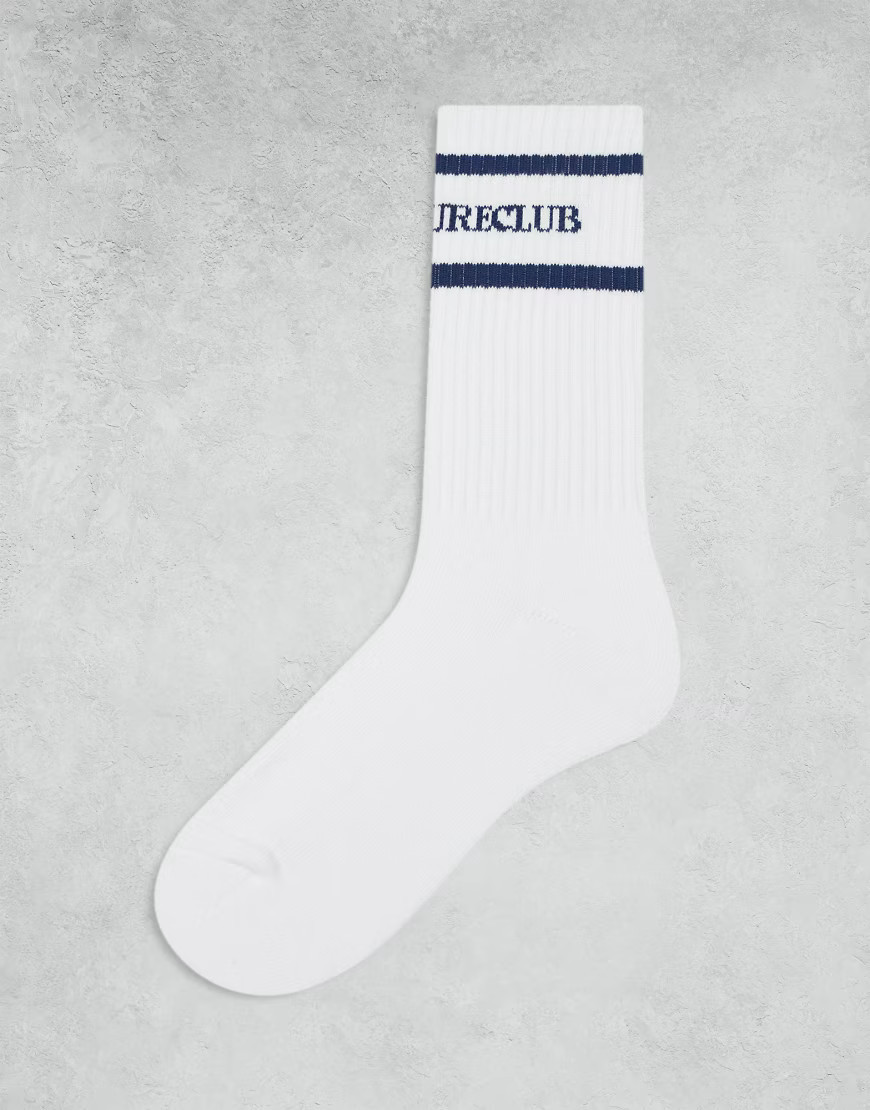 The Couture Club comfort socks in white and navy-Multi | ASOS (Global)
