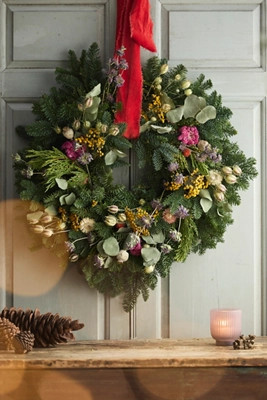 Fresh Noble Fir, Incense Cedar + Eucalyptus Wreath | Anthropologie (US)