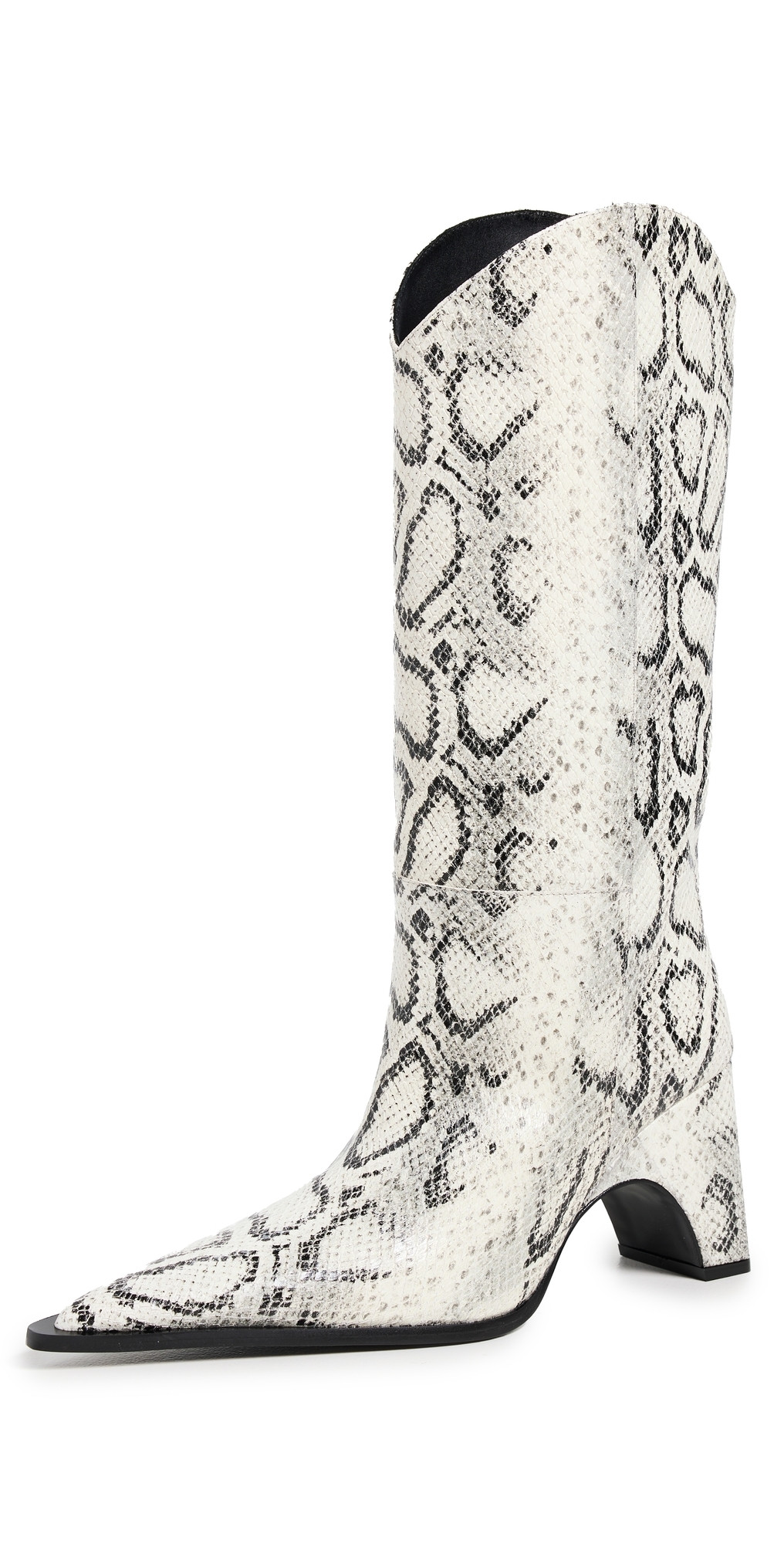 Coperni Snake Print Bridge Cowboy Boots White/Grey 38 | Shopbop