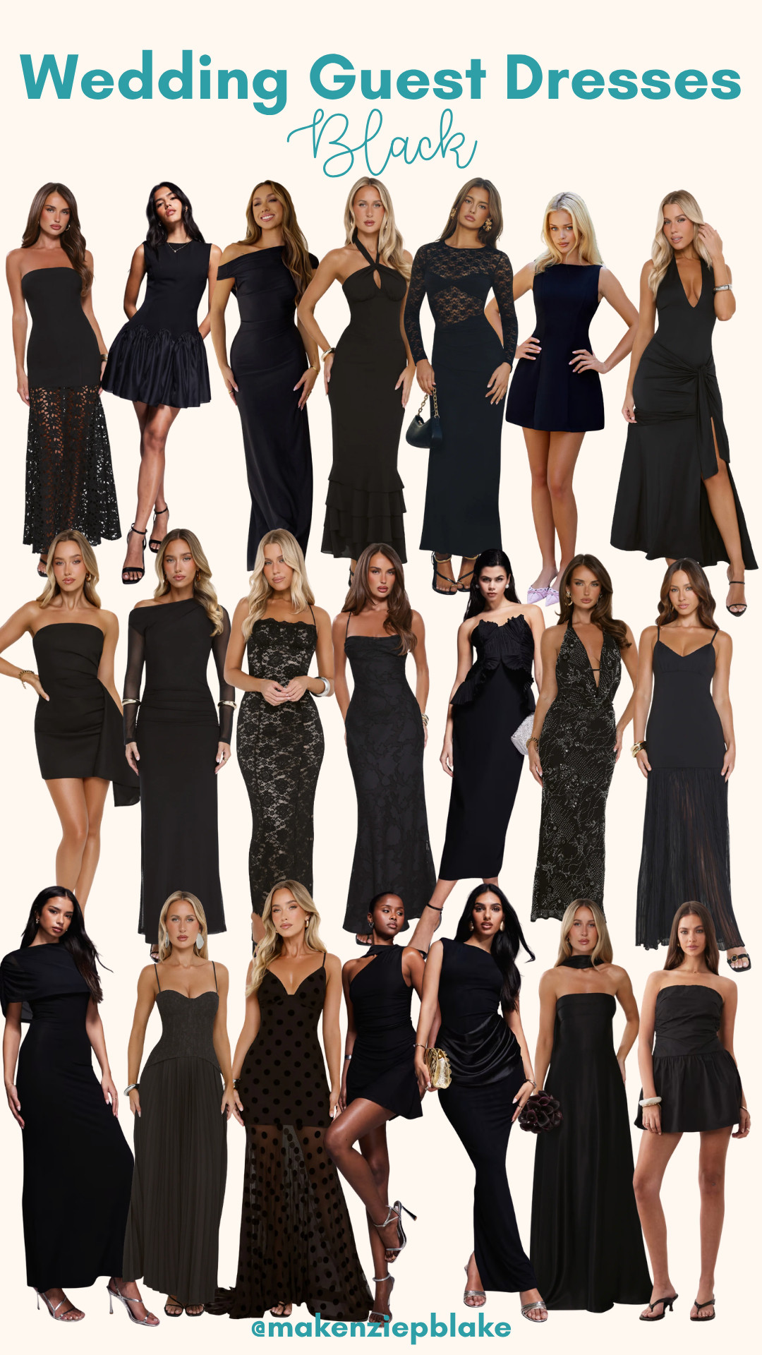wedding guest dresses: black edition 🖤

sharing my favorite black wedding guest dress finds — timeless, elevated, and perfect for formal weddings, evening ceremonies, and cocktail dress codes.

mix of minis, midis, and maxis at different price points ✨ all linked here!

#blackweddingguestdress #weddingguestoutfit #blackdressinspo #formalweddingguest #eveningweddingstyle #ltkfinds #weddingguestdressideas 🖤 

 #LTKootd #LTKWorkwear #LTKWedding