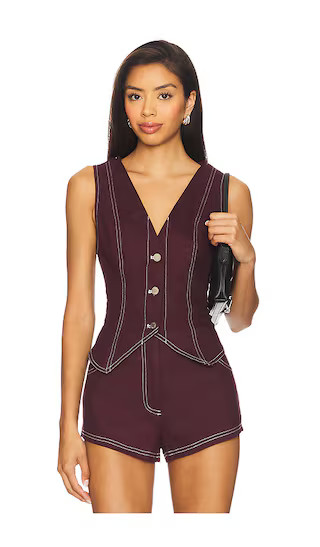 x REVOLVE Tyler Vest in Mahogany | Revolve Clothing (Global)