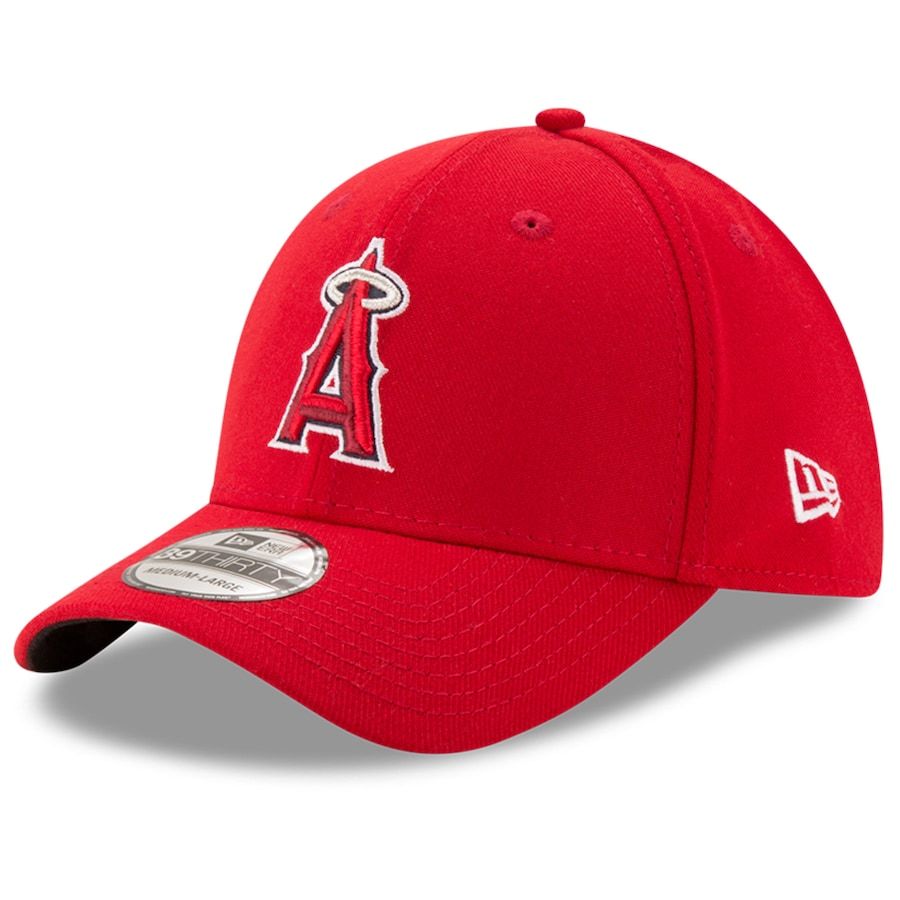 Men's Los Angeles Angels New Era Red Game Team Classic 39THIRTY Flex Hat | MLB Shop