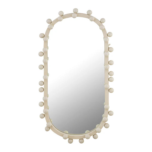 TOV Furniture Bubbles Ivory Oval Wall Mirror | Paynes Gray Inc