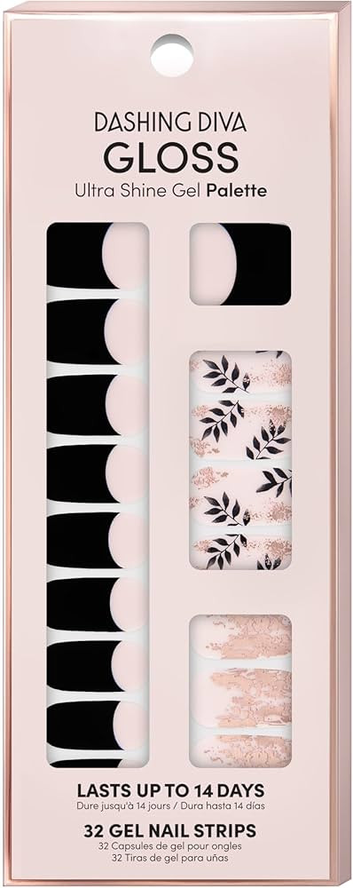 Dashing Diva Gloss Nail Strips - Touch of Gold | UV Free, Chip Resistant, Long Lasting Gel Nail S... | Amazon (US)