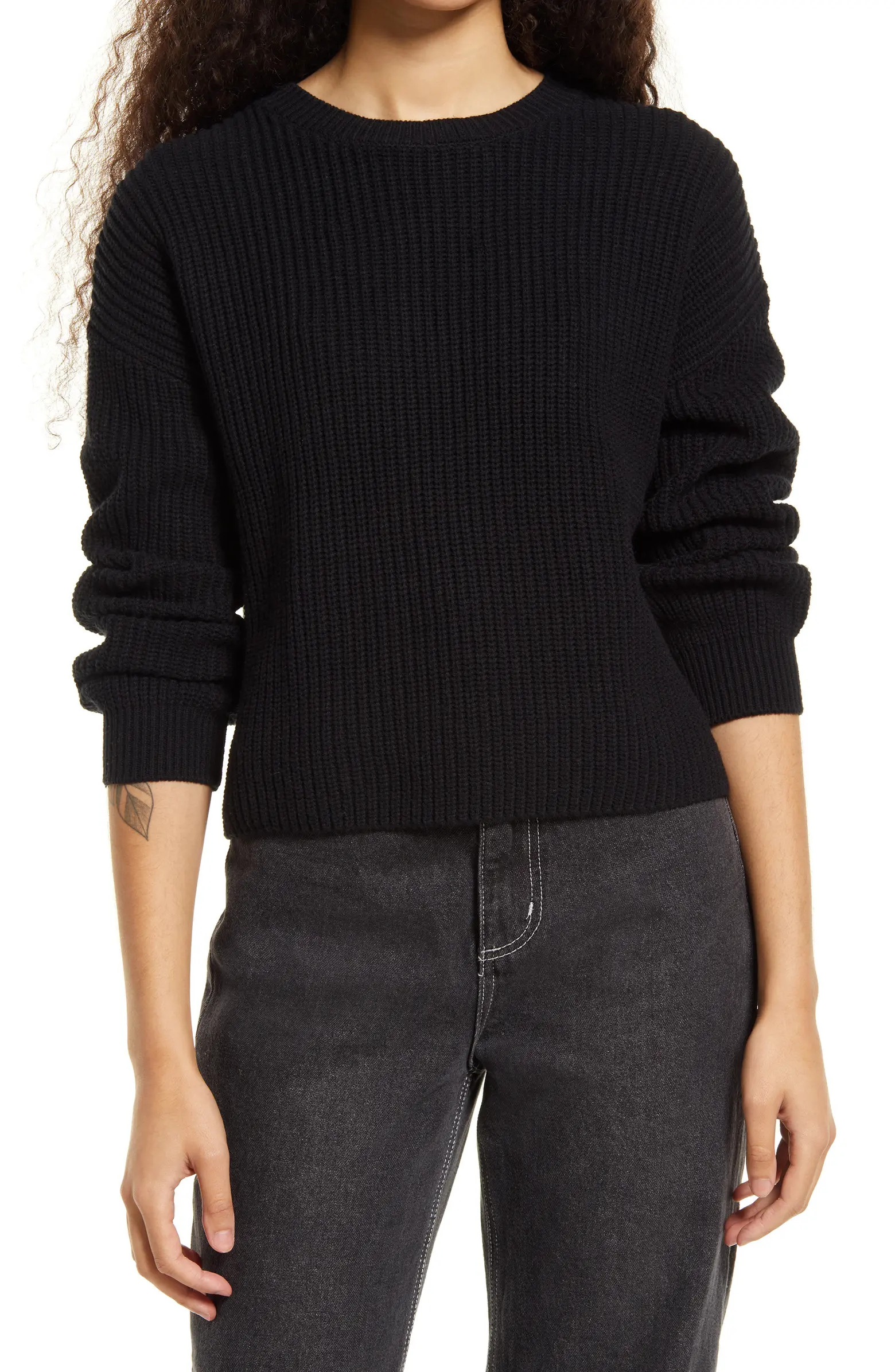 Cleo Crop Crewneck Sweater | Nordstrom