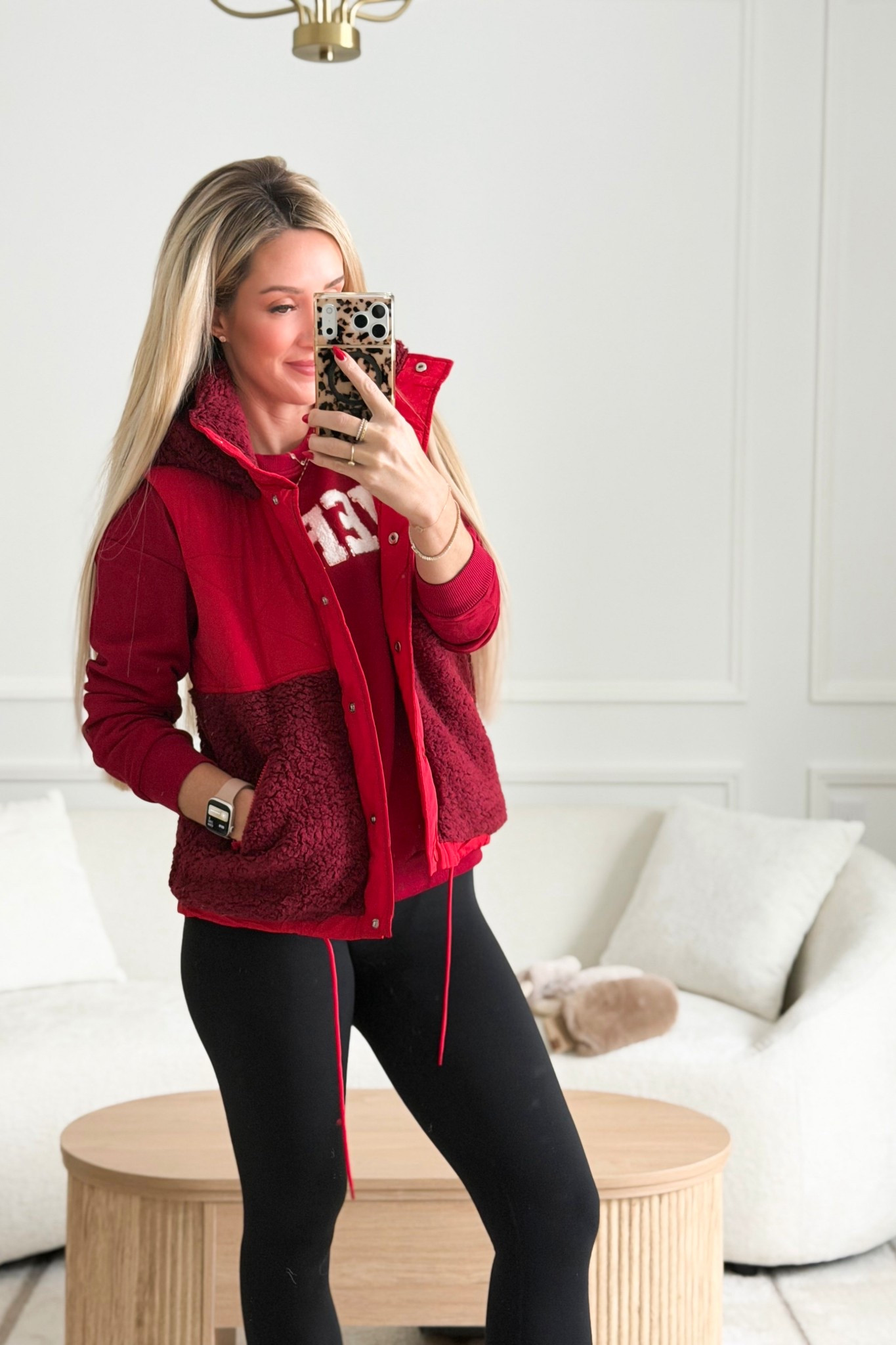 Love the sherpa detail of this vest, such a great find for the holiday season!

Holiday, holiday look, Christmas,  Christmas outfit, Merry, Merry sweatshirt, leggings, casual outfit, winter layers, winter outfit, style, style guide, style inspo, coffee table, sofa 

#LTKHoliday #LTKSeasonal #LTKGiftGuide
