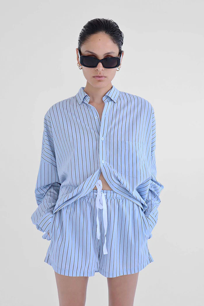 Constantina Shorts in Blue | Reliquia Collective & Blanca