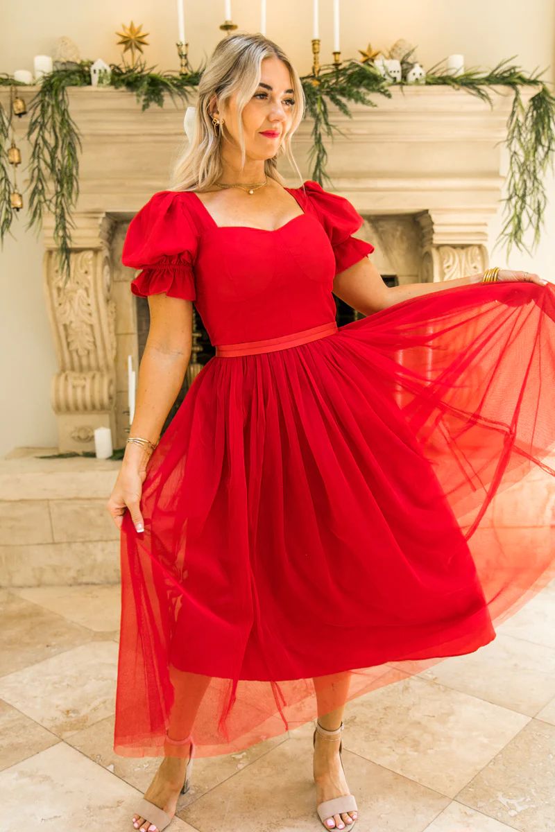 Ballerina Dress in Red | Ivy City Co