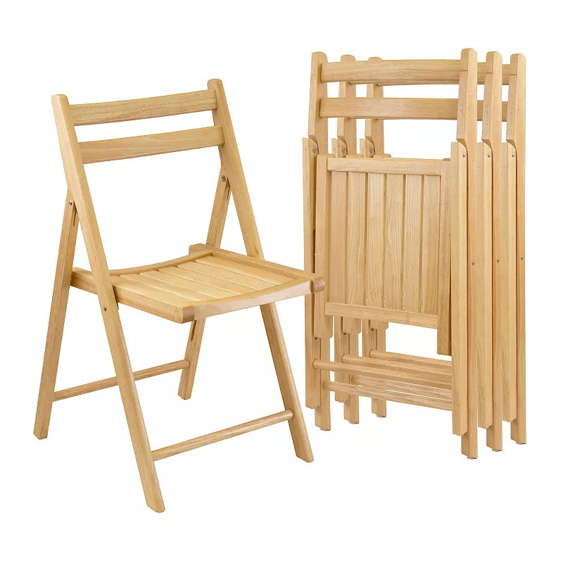 Winsome 4-pc. Folding Chair Set, Natural | Kohl's