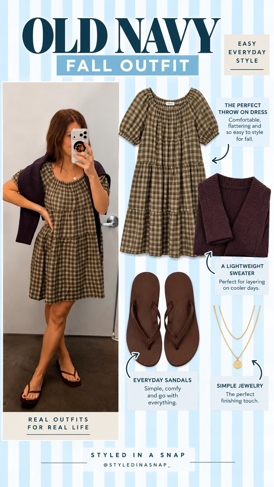 ✨❤️The perfect early fall or warm weather fall look! This dress from Old Navy is so cute and comes in other colors and prints!

#LTKSeasonal #LTKOver40