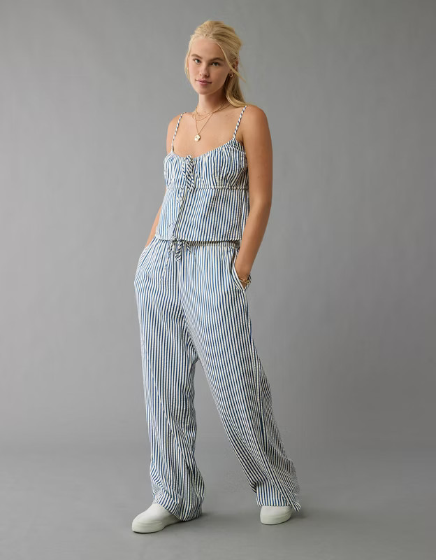 AE High-Waisted Seersucker Pant | American Eagle Outfitters (US & CA)