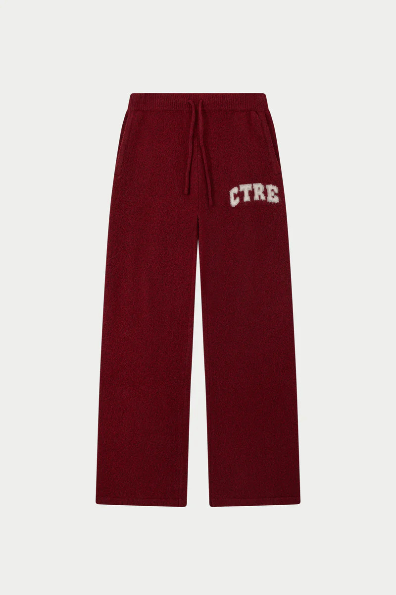 CTRE KNITTED JOGGERS - BURGUNDY | The Couture Club