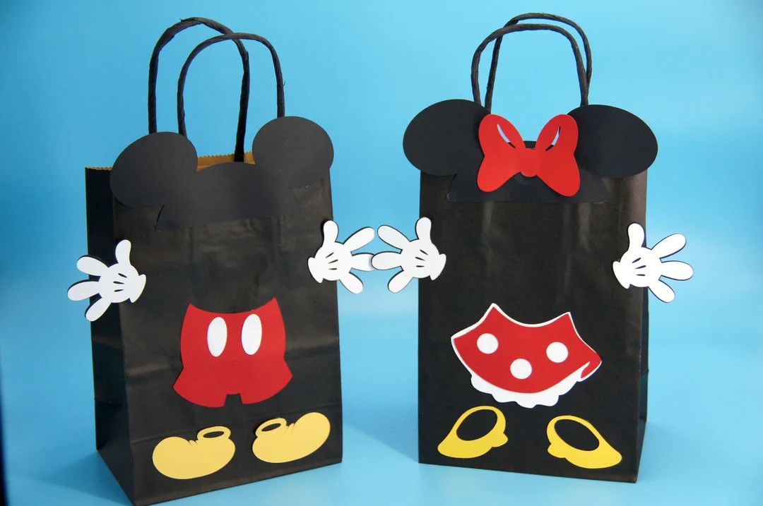 Mickey Party Bags ,minnie Parrty Bags, Mickey Birthday,minnie Birthday, Mickey Mouse Bags,mickey ... | Etsy (US)
