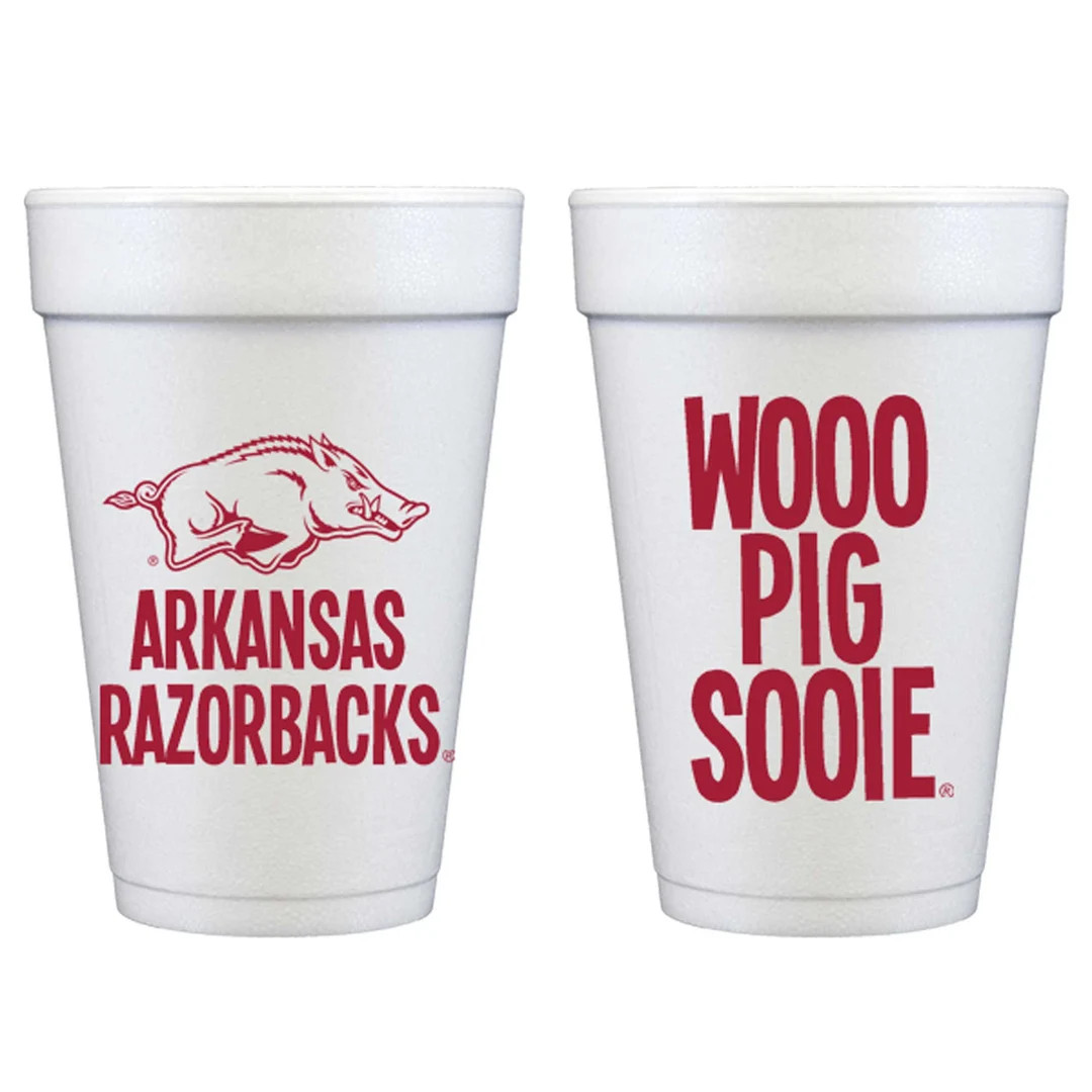 University of Arkansas Razorback/wooo Pig styrofoam Cup 10 Pack - Etsy | Etsy (US)