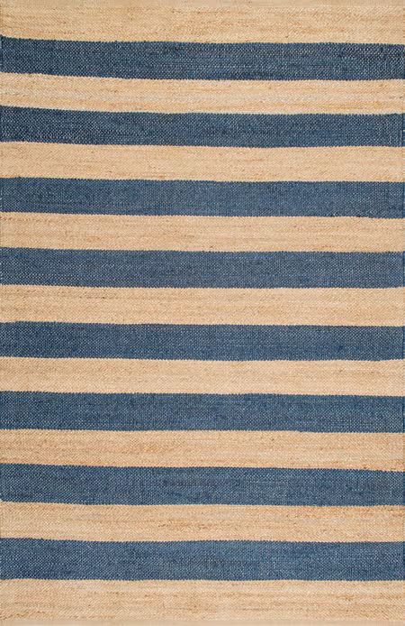 Denim Jute And Denim Even Stripes Area Rug | Rugs USA