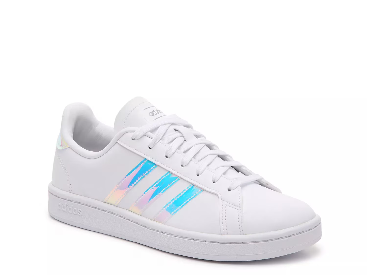 adidas Grand Court Sneaker - Women's - White Iridescent - Size 6.5 - Court | DSW