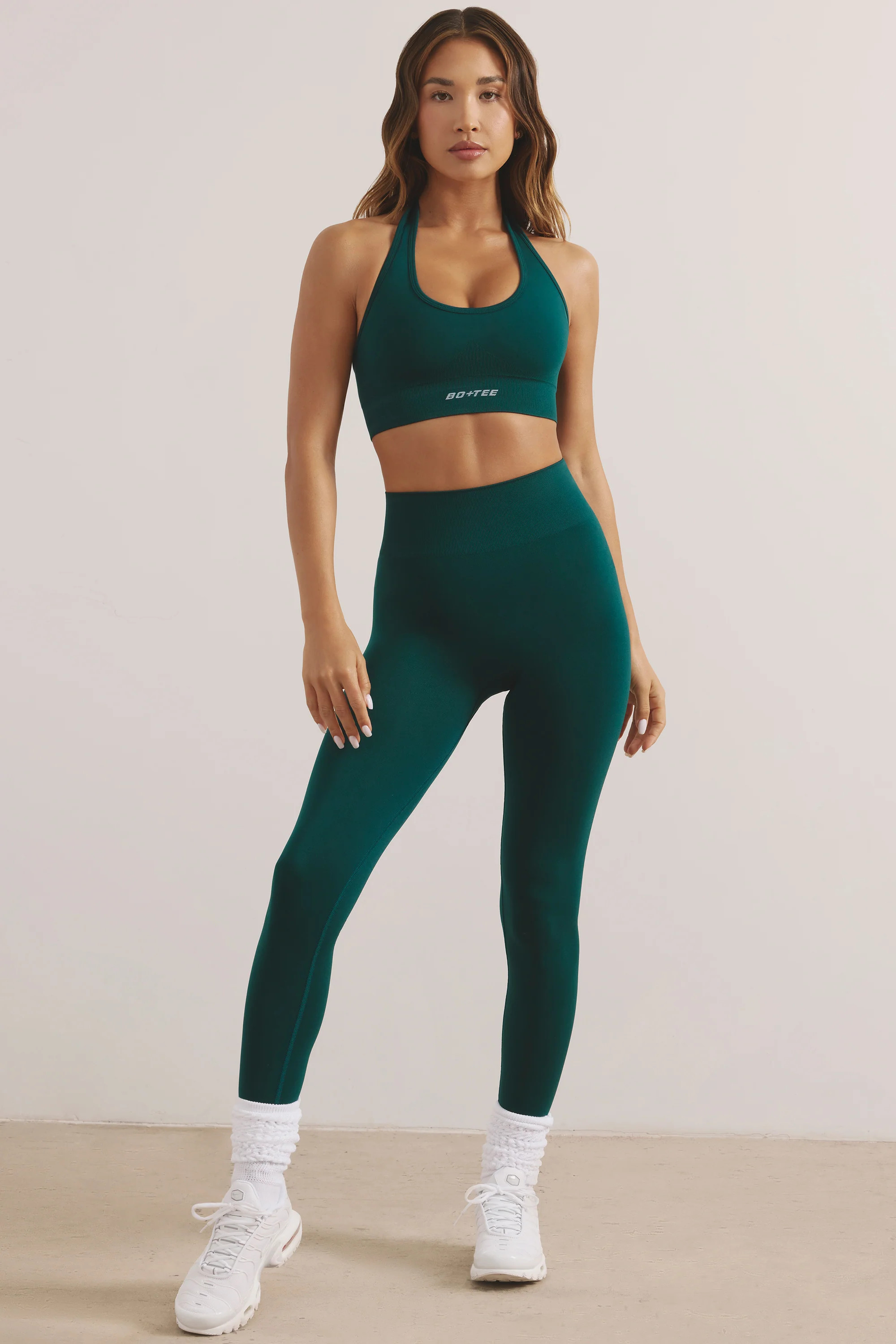 High Waist Define Luxe Leggings in Jade Green | Oh Polly