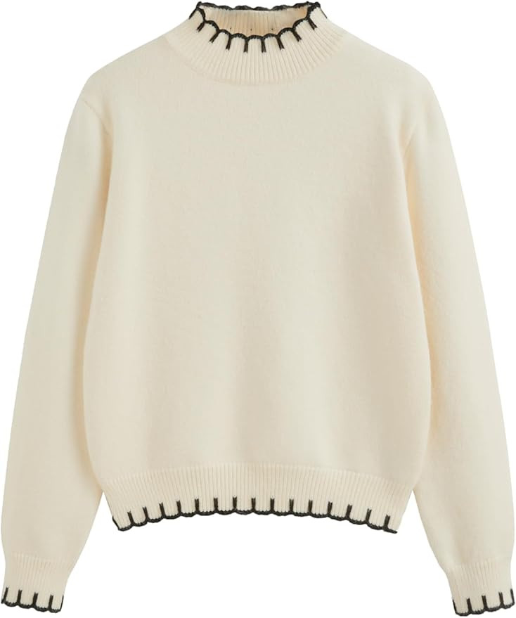 CIDER Women's Elegant Turtle Neck Sweater Winter Casual Knit Pullover Tops | Amazon (US)