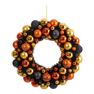 19" Shatterproof Jack-o-lantern Halloween Ornament Wreath | Michaels | Michaels Stores