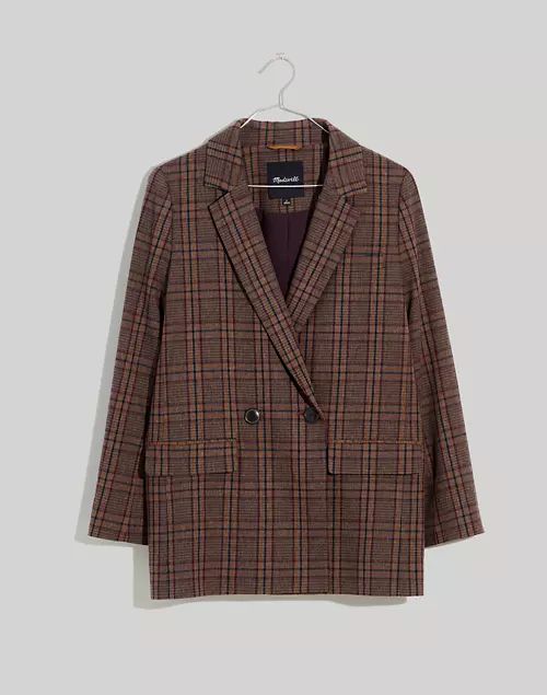 Caldwell Double-Breasted Blazer in Hedden Plaid | Madewell