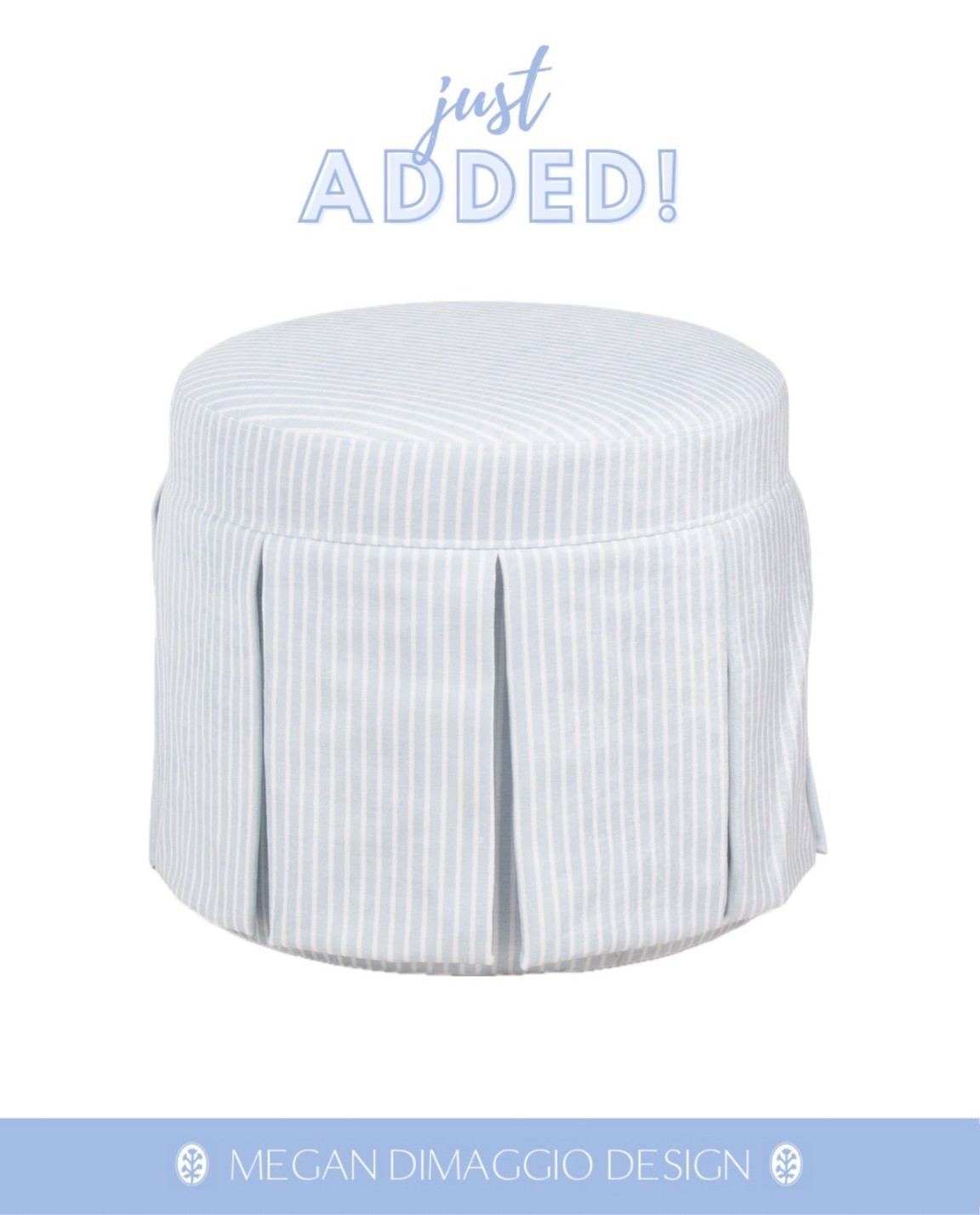 HIGH SELLOUT RISK!! These blue and white striped skirted ottomans are stunning for a coastal home!! They look like custom Serena & Lily Harrison round ottomans, but you can score them for only $79 🤯🙌🏻😍🏃🏼‍♀️💨

#LTKSaleAlert #LTKHome